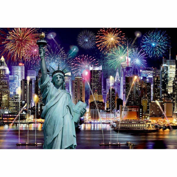 Wooden Puzzle New York by Night (L)