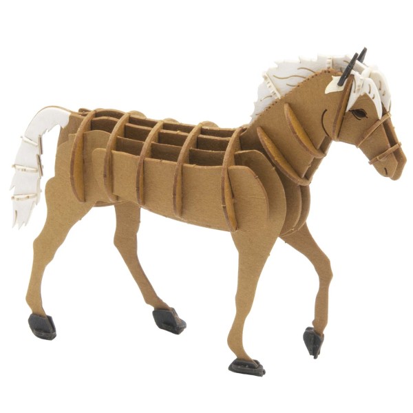 3D Papiermodell Haflinger Pferd