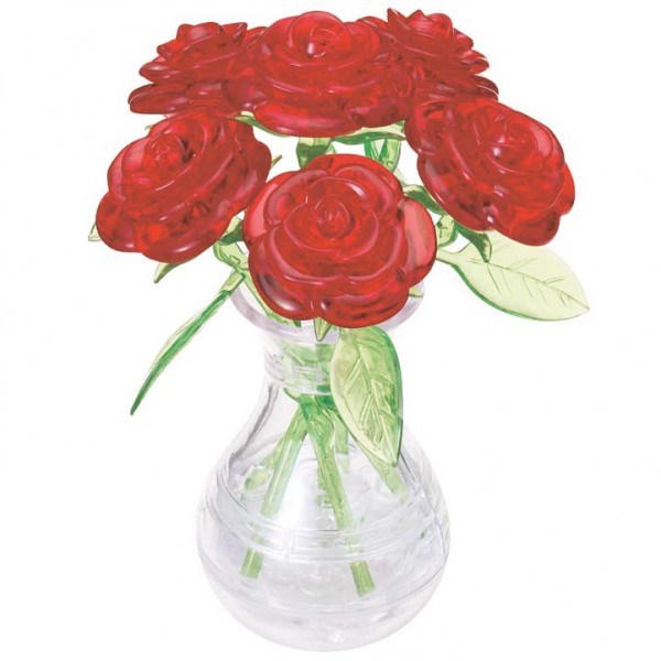 3D Crystal Puzzle - Rote Rosen