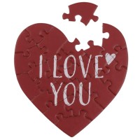 Puzzle-Geschenkkarte Herz "I Love You" 1