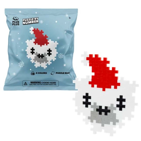 Plus-Plus Puzzle by Number: Mini Eisbär - 40 Bausteine