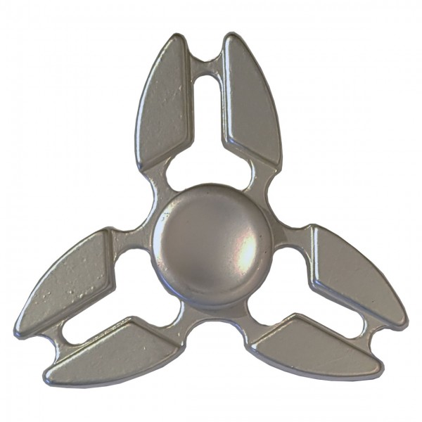 Metall FIdget Spinner "Tri Star" Silber