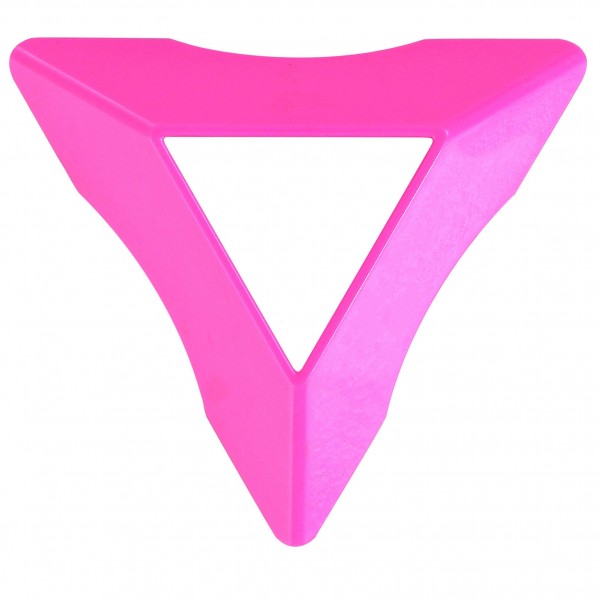 Dreieckiger Sockel für Cubes pink (Rundung)