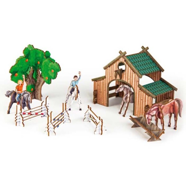 3D Bastelset "Pferderanch"