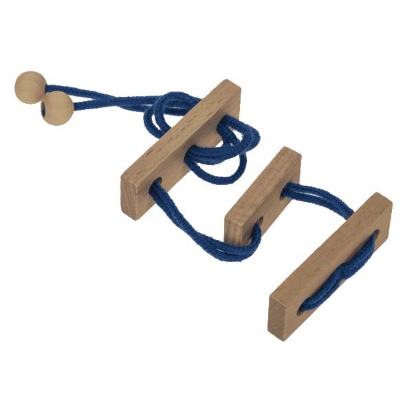 Holzpuzzle "Seil Leiter" in Streichholzschachtel