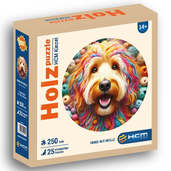Holzpuzzle - Hund aus Wolle 250 Teile