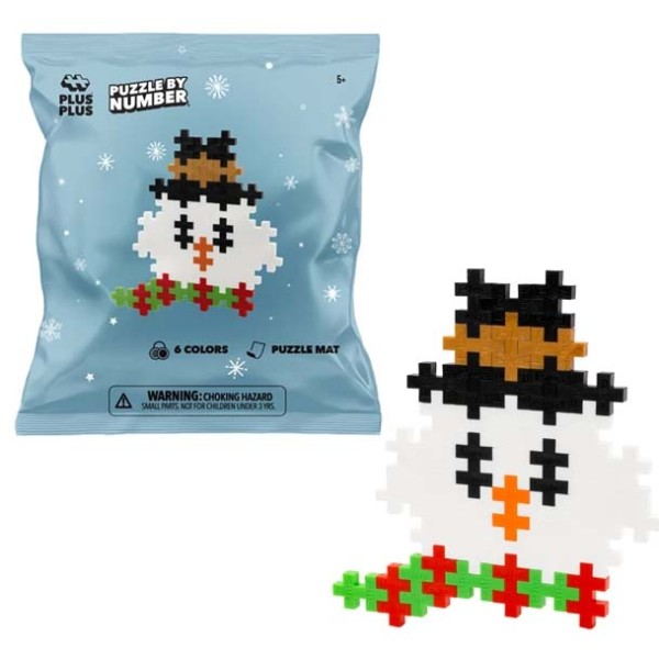 Plus-Plus Puzzle by Number: Mini Schneemann - 40 Bausteine