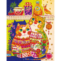 DaVici Puzzle - Katzen im Kämmerchen