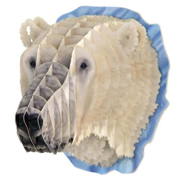 3D Tierkopf "Eisbär"