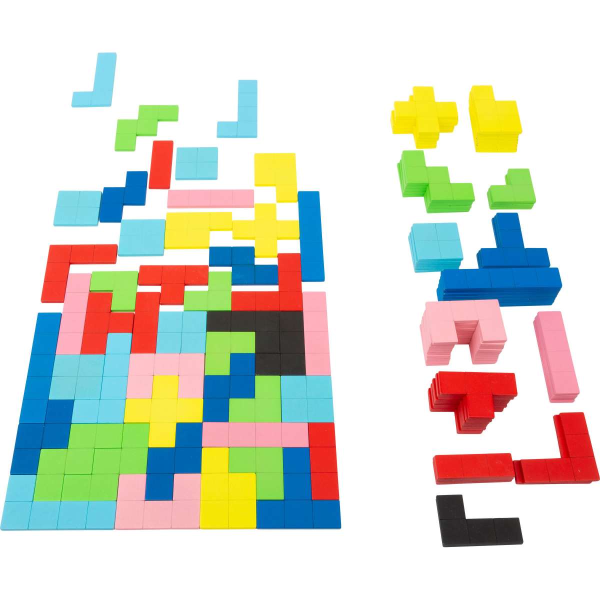 B&Julian Holz-Steckspiel Geometrie – 12 Bunte Formen, 20x20x1,4 Cm, Ab 1 Jahr – Motorisches Und Farb-Lernspielzeug Aus Naturholz