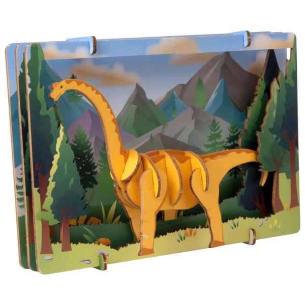 Kids 3D Wooden Puzzles: Brontosaurus