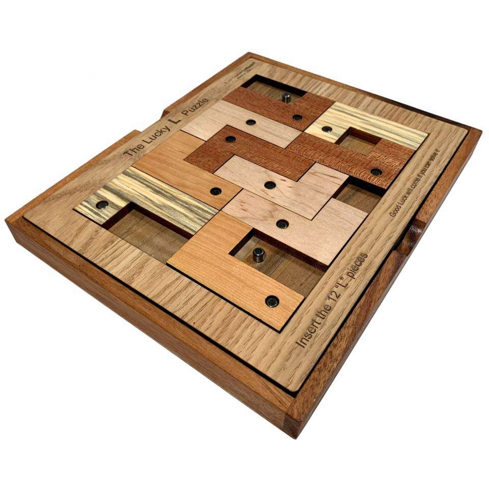 Creative Crafthouse Nightmare Box Wood Puzzle - 4 Piece Expert Level Brain Teaser (2x2)