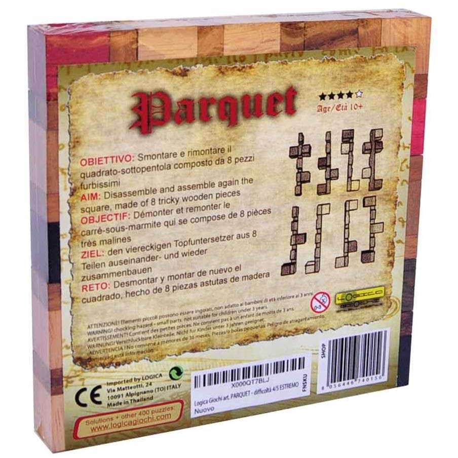LOGICA GIOCHI Leonardo's Mind Puzzles: Parquet – Holzpuzzle, 15x15 Cm, Extrem Schwer