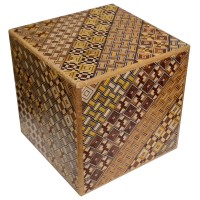 Himitsu Bako 4 Sun Cube 10 Steps Yosegi mit Schublade