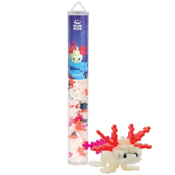 Plus-Plus Tube Mini Basic: Axolotl - 100 Bausteine