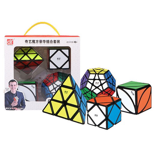 QiYi Geschenkset mit 4 Cubes schwarz