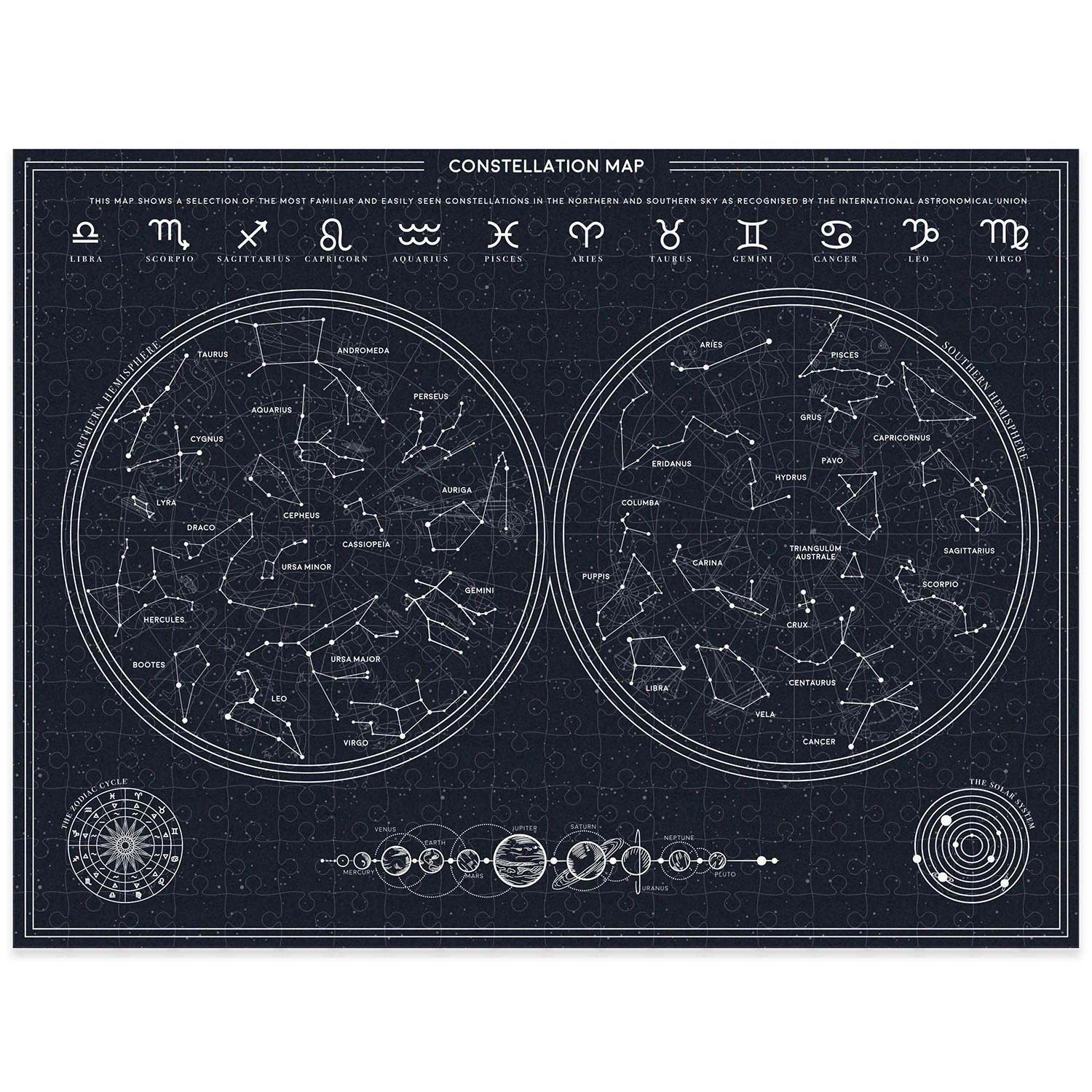 Puzzle Sternzeichen Glow in the Dark | Gift Republic 16915