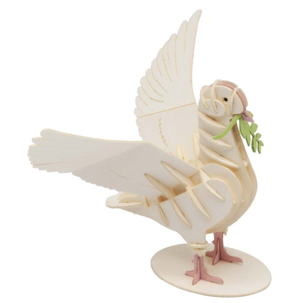 3D Papiermodell Weiße Taube