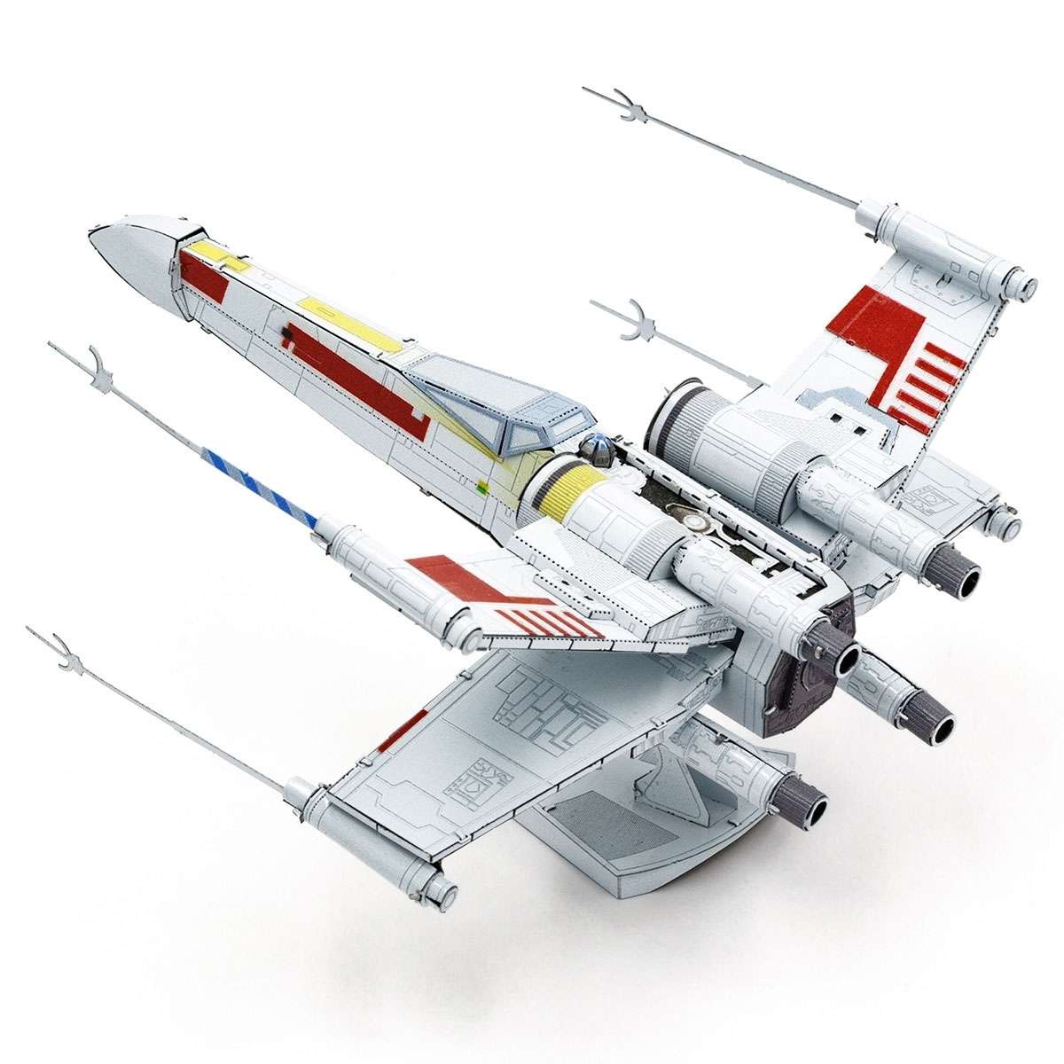 Metal Earth Star Wars X-Wing Fighter : Maquette 3D Métallique Puzzle à Monter - Construction Sans Colle - 10,1 X 8,6 X 5,1 Cm