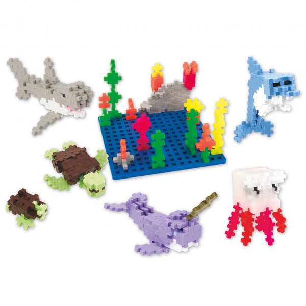 Plus-Plus Mini Basic: Ocean Builders - 64 Bausteine + Baseplate