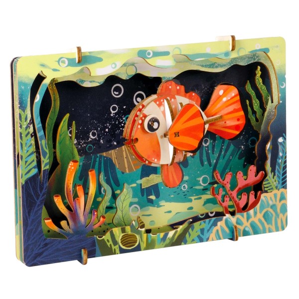 Kids 3D Wooden Puzzles: Clownfish