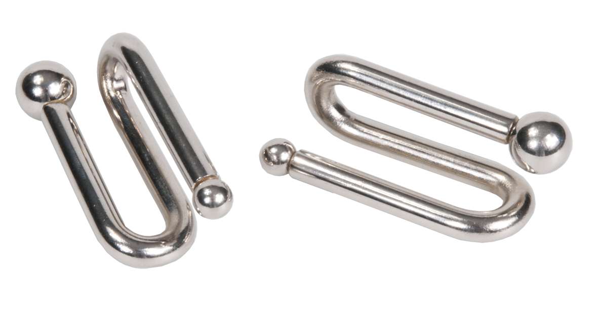 Fridolin Metall-Geduldspiel „Doppelter Haken“ – Geschicklichkeitsspiel Für Kinder & Erwachsene