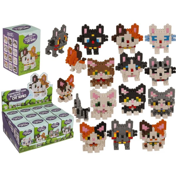 Bausatz-Set 12 Kätzchen (Mini-Klemmbausteine)