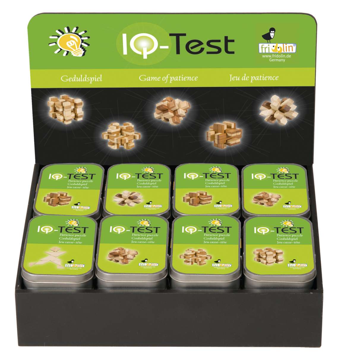 Bambus-Puzzle in der Dose 